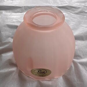 Price Products Frosted Pink Glass Fairy Lamp Shade Vintage Scalloped Flower Bud
